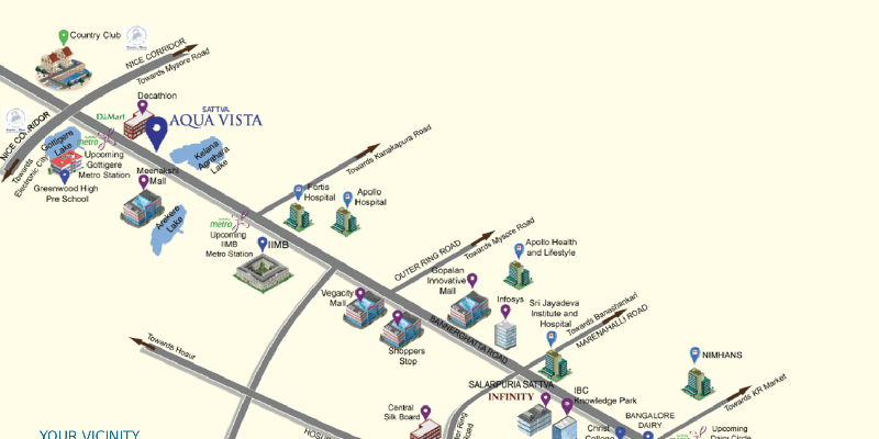 SALARPURIA AQUA VISTA Location Map